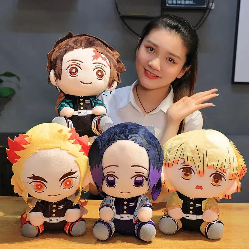 20 cm Dämonentöter Plüschpuppe Tanjirou Nezuko Zenitsu Anime Film Stofftier Kimetsu No Yaiba Spiel Plüschtier Figur Kinder Geschenk