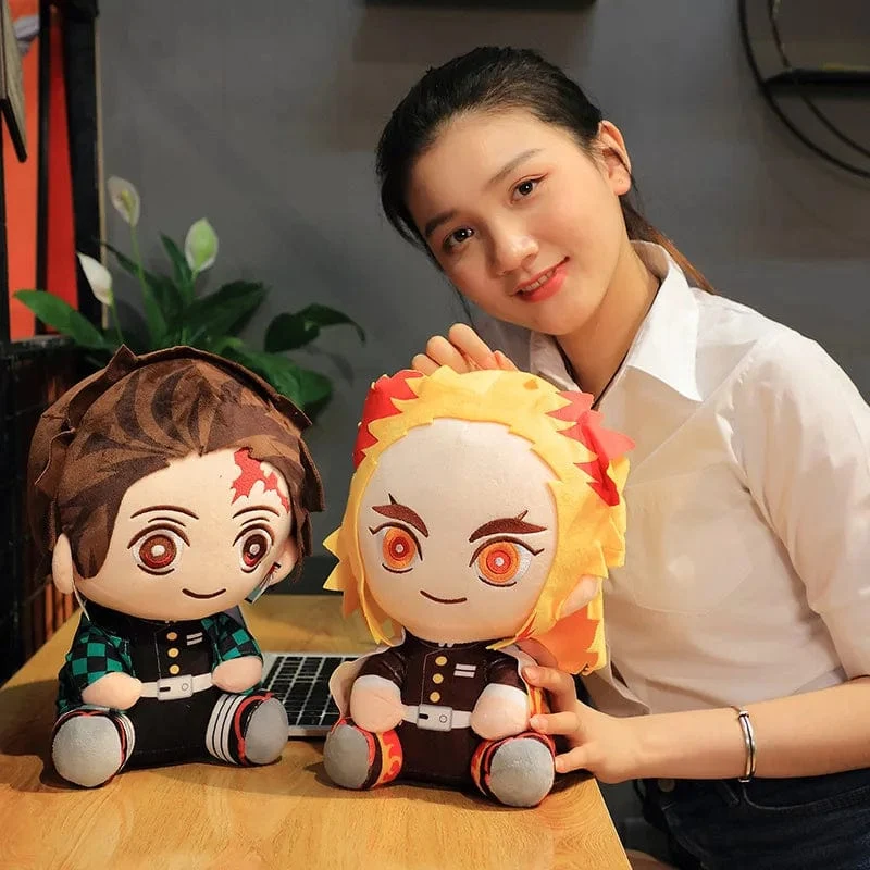 20 cm Dämonentöter Plüschpuppe Tanjirou Nezuko Zenitsu Anime Film Stofftier Kimetsu No Yaiba Spiel Plüschtier Figur Kinder Geschenk