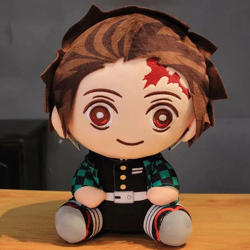 20 cm Dämonentöter Plüschpuppe Tanjirou Nezuko Zenitsu Anime Film Stofftier Kimetsu No Yaiba Spiel Plüschtier Figur Kinder Geschenk