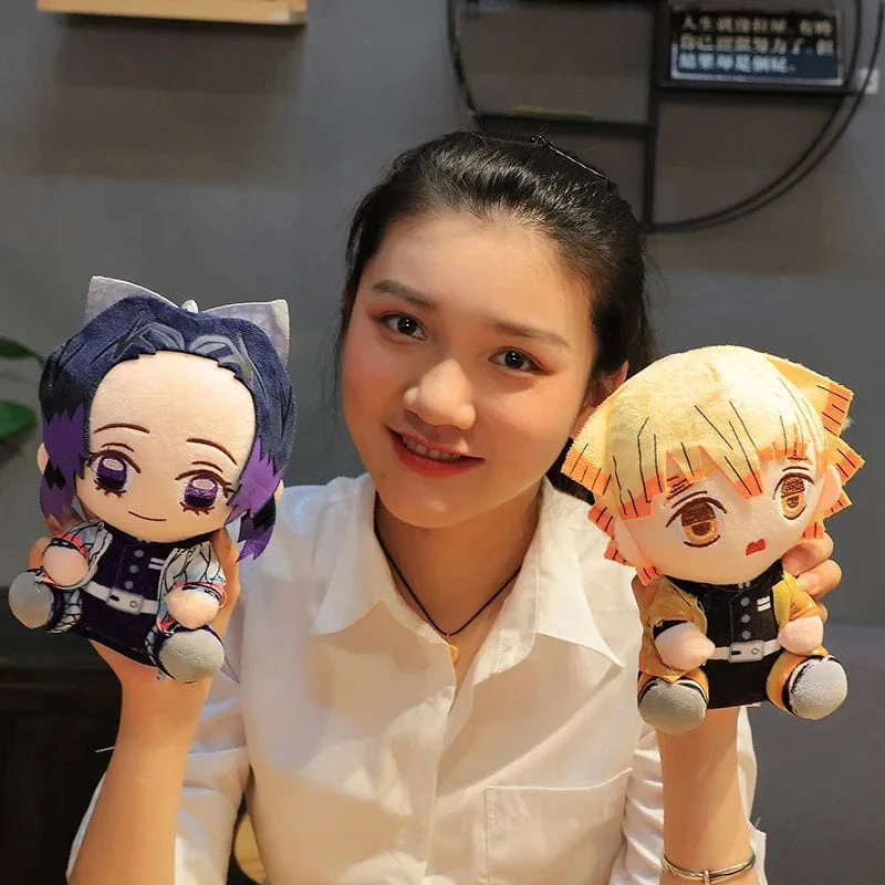 20 cm Dämonentöter Plüschpuppe Tanjirou Nezuko Zenitsu Anime Film Stofftier Kimetsu No Yaiba Spiel Plüschtier Figur Kinder Geschenk