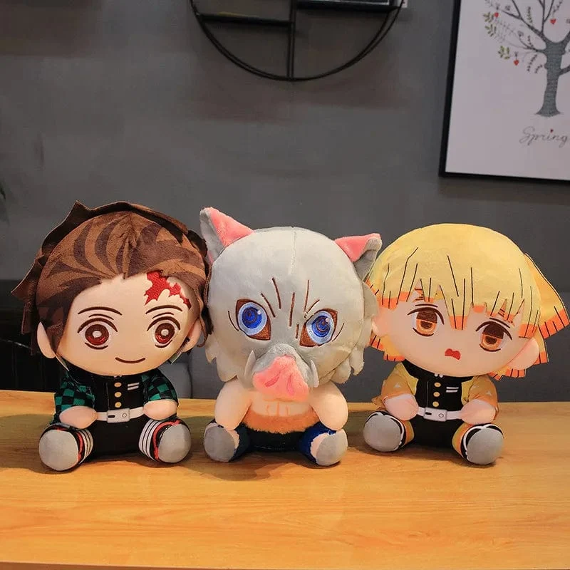 20 cm Dämonentöter Plüschpuppe Tanjirou Nezuko Zenitsu Anime Film Stofftier Kimetsu No Yaiba Spiel Plüschtier Figur Kinder Geschenk