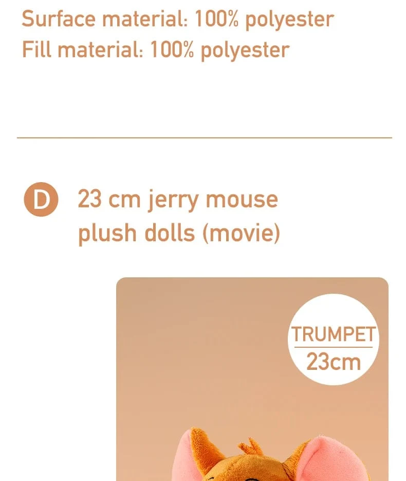 Tom und Jerry Plüschtier Zeichentrickfilm Katze Tuffy Nibbles Maus Plüschtiere Kuscheltiere Seife Actionfigur Studio Puppenspielzeug