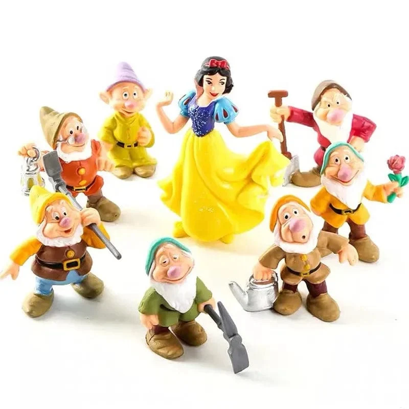8 Teile/satz Disney Film Schneewittchen Und Die Sieben Zwerge Action Figur Schnee Prinzessin Hübsche Puppen Sammlung