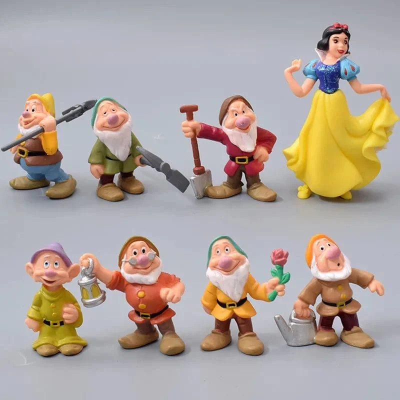 8 Teile/satz Disney Film Schneewittchen Und Die Sieben Zwerge Action Figur Schnee Prinzessin Hübsche Puppen Sammlung