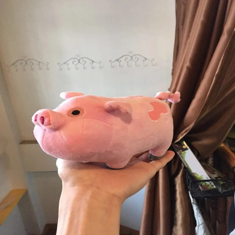 18 cm Disney Anime-Film Gravity Falls Figuren Waddles Pig Cartoon Kuscheltiere Plüschpuppe Spielzeug für Kind Mädchen Neujahr Weihnachtsgeschenk