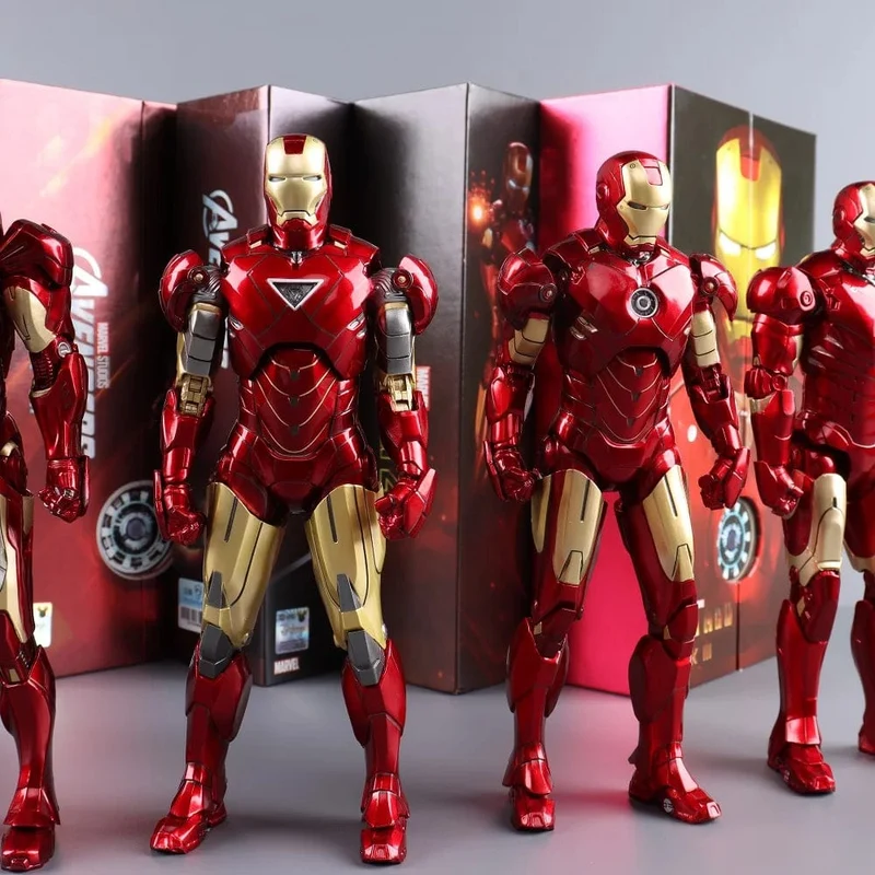 ZD Toys Iron Man Serie Gelenkbeweglich MK1 MK2 MK3 MK4 MK5 MK6 MK7 MK42 MK43 MK50 Film Actionfigur 7 Zoll Mark Dolls