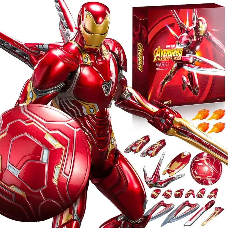 ZD Toys Iron Man Serie Gelenkbeweglich MK1 MK2 MK3 MK4 MK5 MK6 MK7 MK42 MK43 MK50 Film Actionfigur 7 Zoll Mark Dolls