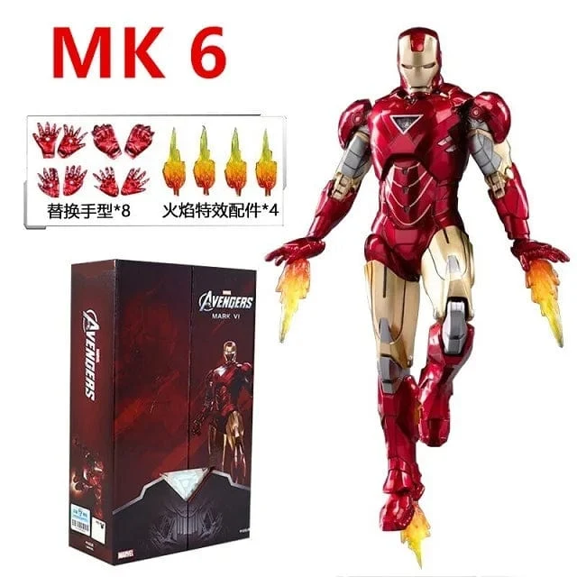 ZD Toys Iron Man Serie Gelenkbeweglich MK1 MK2 MK3 MK4 MK5 MK6 MK7 MK42 MK43 MK50 Film Actionfigur 7 Zoll Mark Dolls