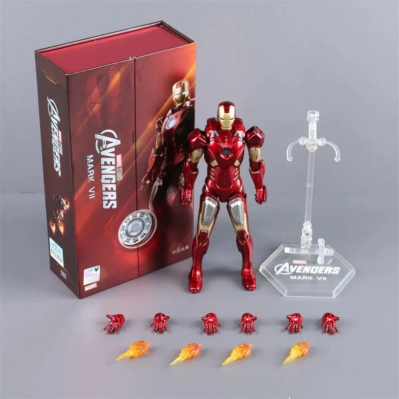 ZD Toys Iron Man Serie Gelenkbeweglich MK1 MK2 MK3 MK4 MK5 MK6 MK7 MK42 MK43 MK50 Film Actionfigur 7 Zoll Mark Dolls