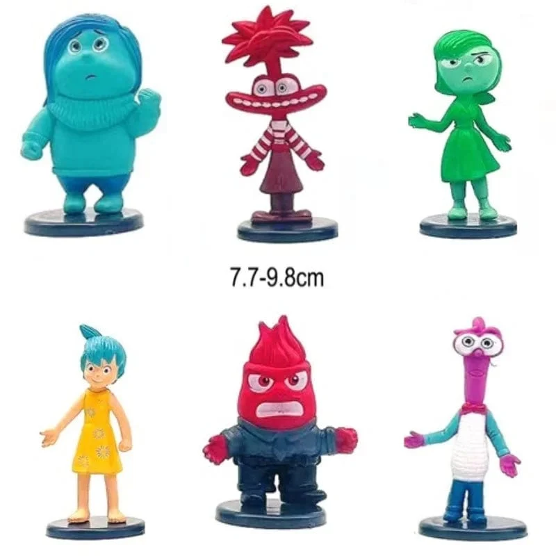 6 Teile/satz Neue Inside Out 2 Action Figur Spielzeug Cartoon Film Freude Angst Wut Traurigkeit Ekel Angst Modell Puppe Figuren Kinder geschenk