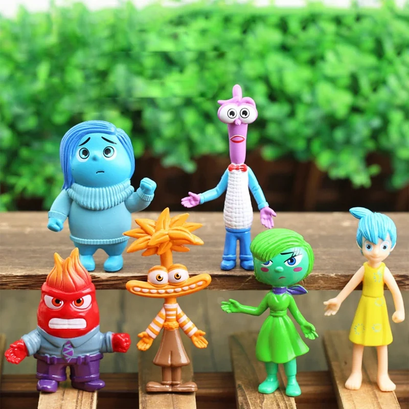 6 Teile/satz Neue Inside Out 2 Action Figur Spielzeug Cartoon Film Freude Angst Wut Traurigkeit Ekel Angst Modell Puppe Figuren Kinder geschenk
