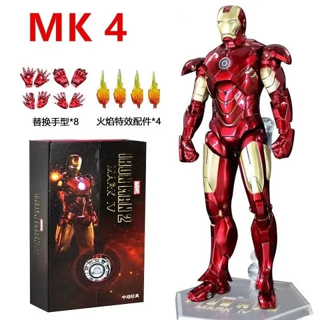 ZD Toys Iron Man Serie Gelenkbeweglich MK1 MK2 MK3 MK4 MK5 MK6 MK7 MK42 MK43 MK50 Film Actionfigur 7 Zoll Mark Dolls