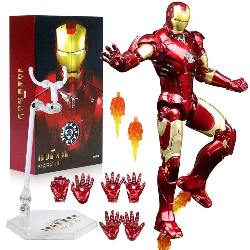 ZD Toys Iron Man Serie Gelenkbeweglich MK1 MK2 MK3 MK4 MK5 MK6 MK7 MK42 MK43 MK50 Film Actionfigur 7 Zoll Mark Dolls