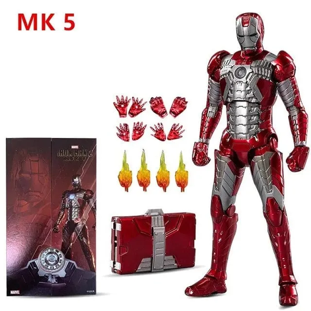 ZD Toys Iron Man Serie Gelenkbeweglich MK1 MK2 MK3 MK4 MK5 MK6 MK7 MK42 MK43 MK50 Film Actionfigur 7 Zoll Mark Dolls
