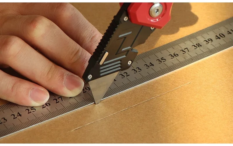 T TOVIA Klappmesser, auswechselbares Universalmesser für Kabelkartons, Kartons, Schneidegriff, Messerklingen, Outdoor-Handwerkzeug
