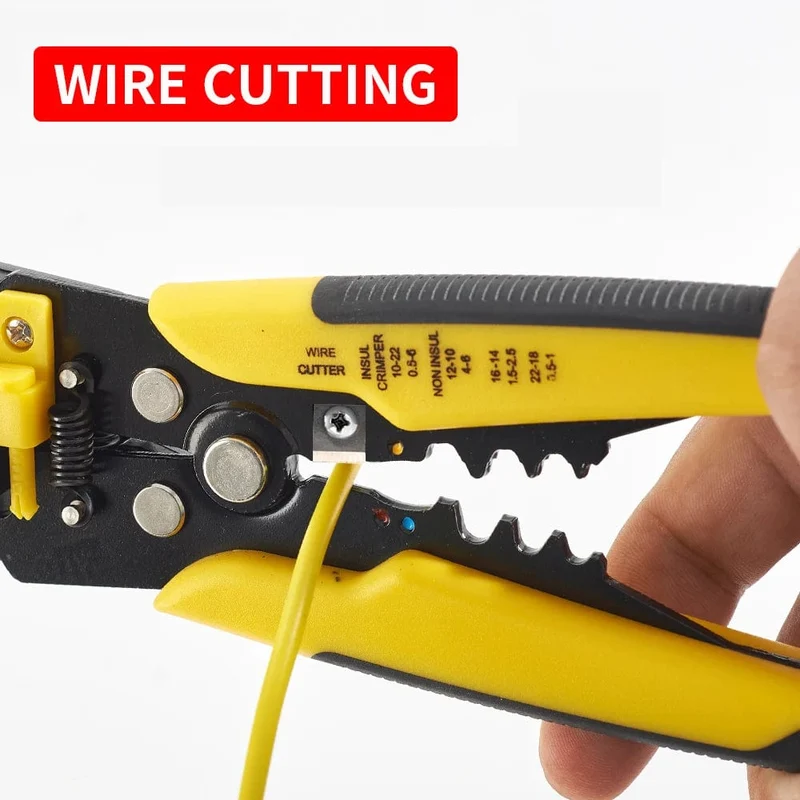 Crimper-Kabelschneider, einstellbar, automatischer Abisolierer, multifunktionale Abisolier-Crimpzange, Terminal-Handwerkzeug