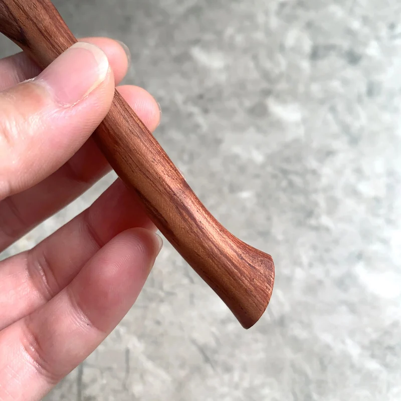 11 cm Edelstahl Mini Axt Holzgriff Feststehendes Messer EDC Outdoor Camping Utility Taschenmesser Handwerkzeug zum Überleben