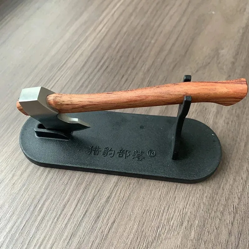 Edelstahl Mini Berg Axt Holzgriff Outdoor Camping Utility Tasche EDC Feste Klinge Messer Handwerkzeuge Für Überleben