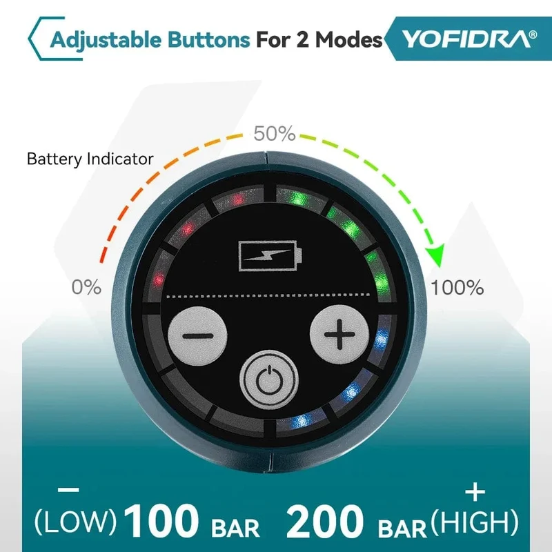 3500W 200Bar bürstenlose Hochdruck-Autowaschpistole 6-in-1-Schaumgenerator-Reinigungsmaschine für Makita 18V-Batterie