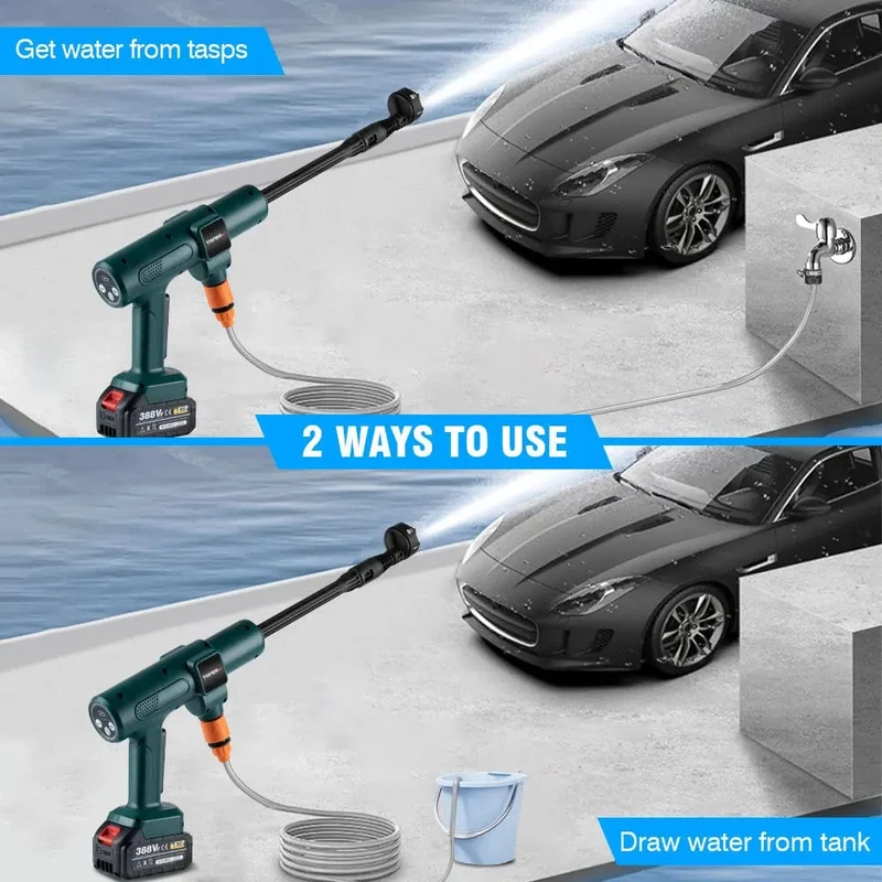3500W 200Bar bürstenlose Hochdruck-Autowaschpistole 6-in-1-Schaumgenerator-Reinigungsmaschine für Makita 18V-Batterie