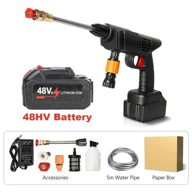 Auto-Wasserpistole 96\48\24HV Akku-Hochdruckreiniger Waschanlage Sprühwasserpistole Autowaschanlage Druckwasser-Reinigungsmaschine