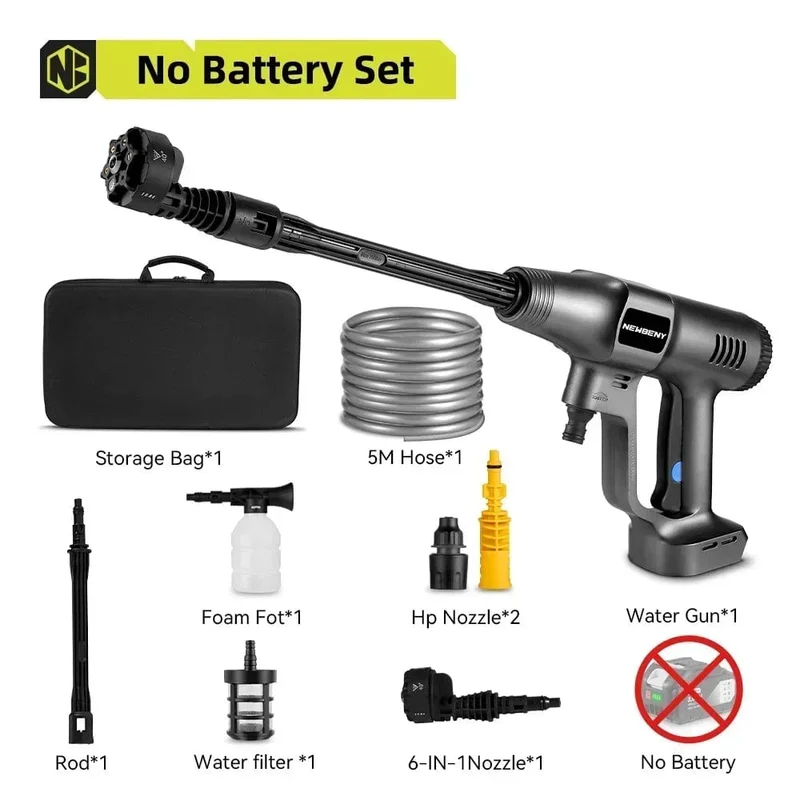 3500W 200Bar Bürstenloser elektrischer Hochdruckreiniger, kabellos, effizientes Reinigungswerkzeug für Auto und Garten, Spritzpistole für Makita 18V Akku