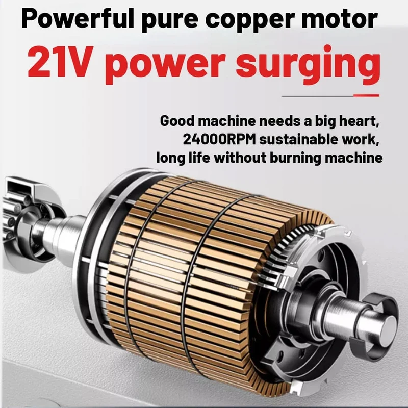 21 V kabelloser Hochdruckreiniger, 60 Bar Multifunktionsdüse, 1 x batteriebetriebenes Kupfermotor-Waschset zum Autowaschen und Fensterreinigen