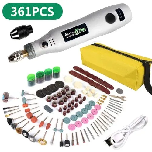 3-Gang-USB-Kabellos-Rotationswerkzeug Dremel DIY Mini-Bohrmaschine Gravierstift Elektrischer USB-Mini-Kabellos-Bohrer mit Zubehör-Set