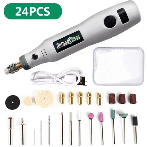 3-Gang-USB-Kabellos-Rotationswerkzeug Dremel DIY Mini-Bohrmaschine Gravierstift Elektrischer USB-Mini-Kabellos-Bohrer mit Zubehör-Set