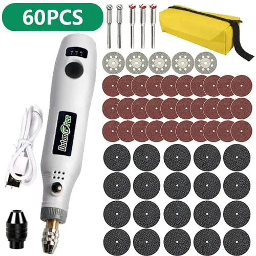 3-Gang-USB-Kabellos-Rotationswerkzeug Dremel DIY Mini-Bohrmaschine Gravierstift Elektrischer USB-Mini-Kabellos-Bohrer mit Zubehör-Set