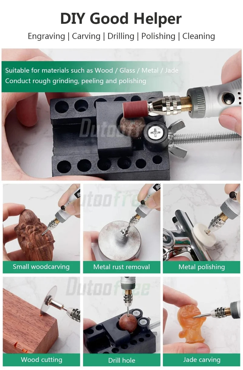 3-Gang-USB-Kabellos-Rotationswerkzeug Dremel DIY Mini-Bohrmaschine Gravierstift Elektrischer USB-Mini-Kabellos-Bohrer mit Zubehör-Set