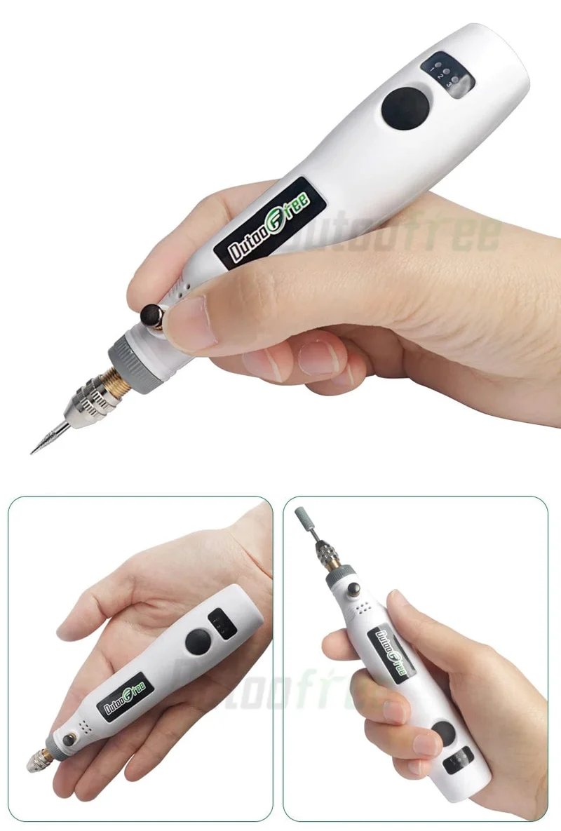 3-Gang-USB-Kabellos-Rotationswerkzeug Dremel DIY Mini-Bohrmaschine Gravierstift Elektrischer USB-Mini-Kabellos-Bohrer mit Zubehör-Set