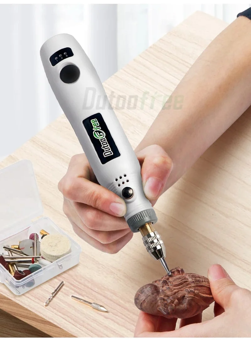 3-Gang-USB-Kabellos-Rotationswerkzeug Dremel DIY Mini-Bohrmaschine Gravierstift Elektrischer USB-Mini-Kabellos-Bohrer mit Zubehör-Set