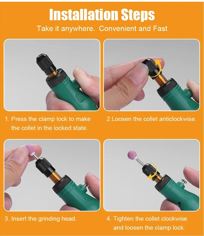 3-Gang-USB-Kabellos-Rotationswerkzeug Dremel DIY Mini-Bohrmaschine Gravierstift Elektrischer USB-Mini-Kabellos-Bohrer mit Zubehör-Set