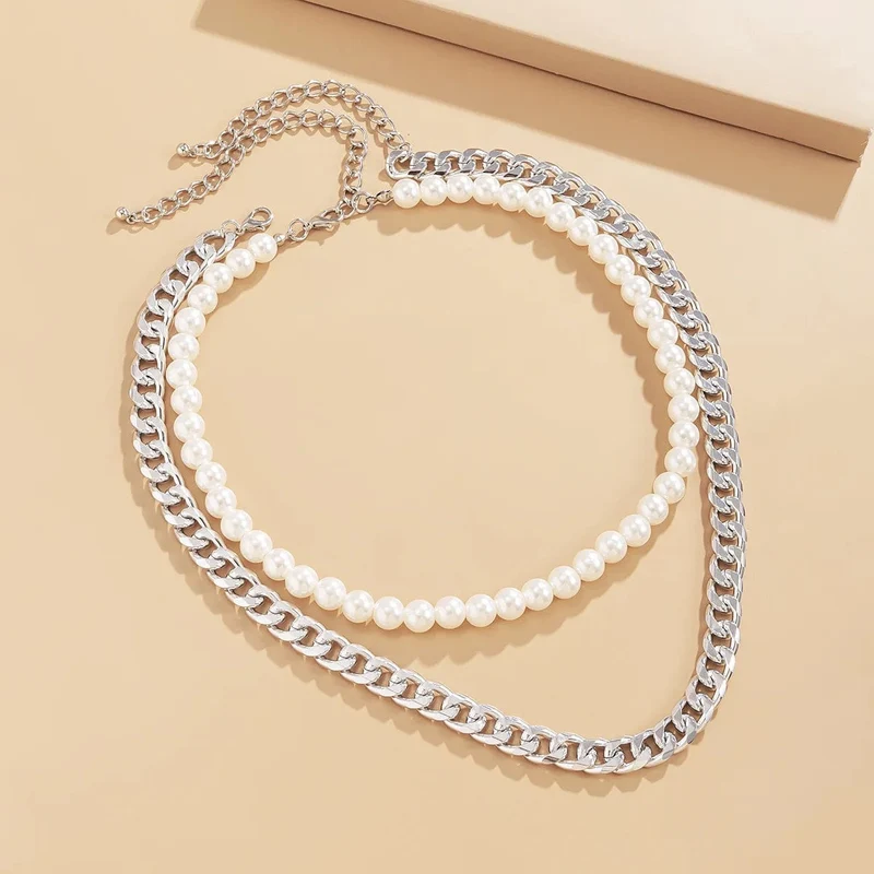 YWZIXLN 2021 Trend Elegante Schmuck Hochzeit Große Perle Halskette Für Frauen Mode Weiß Imitation Perle Halsband Halskette N0179