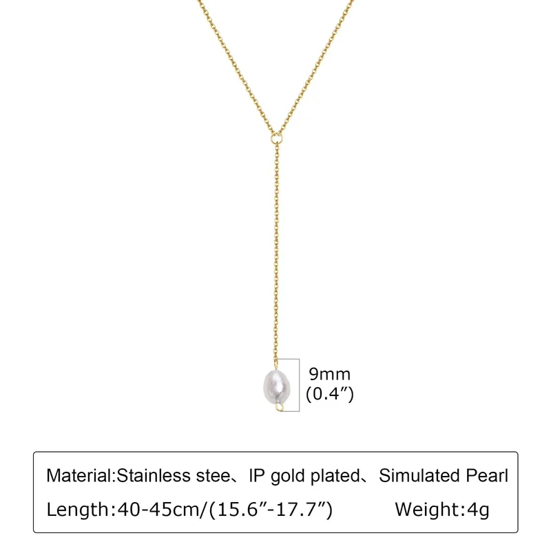 Vergoldete Lasso-Halskette für Damen, doppelte Lasso-Halskette mit langem Tropfenanhänger, modische Geschenke