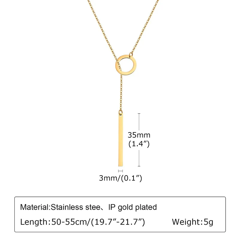 Vergoldete Lasso-Halskette für Damen, doppelte Lasso-Halskette mit langem Tropfenanhänger, modische Geschenke