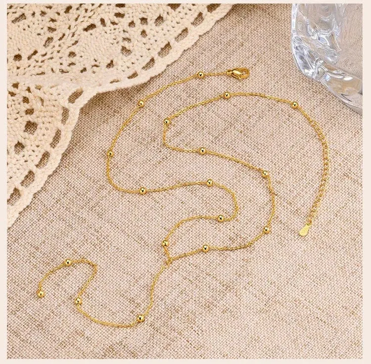 Vergoldete Lasso-Halskette für Damen, doppelte Lasso-Halskette mit langem Tropfenanhänger, modische Geschenke