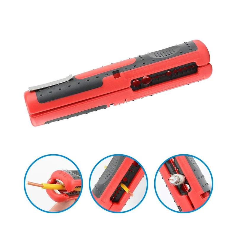 Multifunktionale Kabelabisolierzange, Zange, Handwerkzeug, Hardware-Werkzeug, tragbarer Anti-Rutsch-Griff, Streifen-Stiftclip