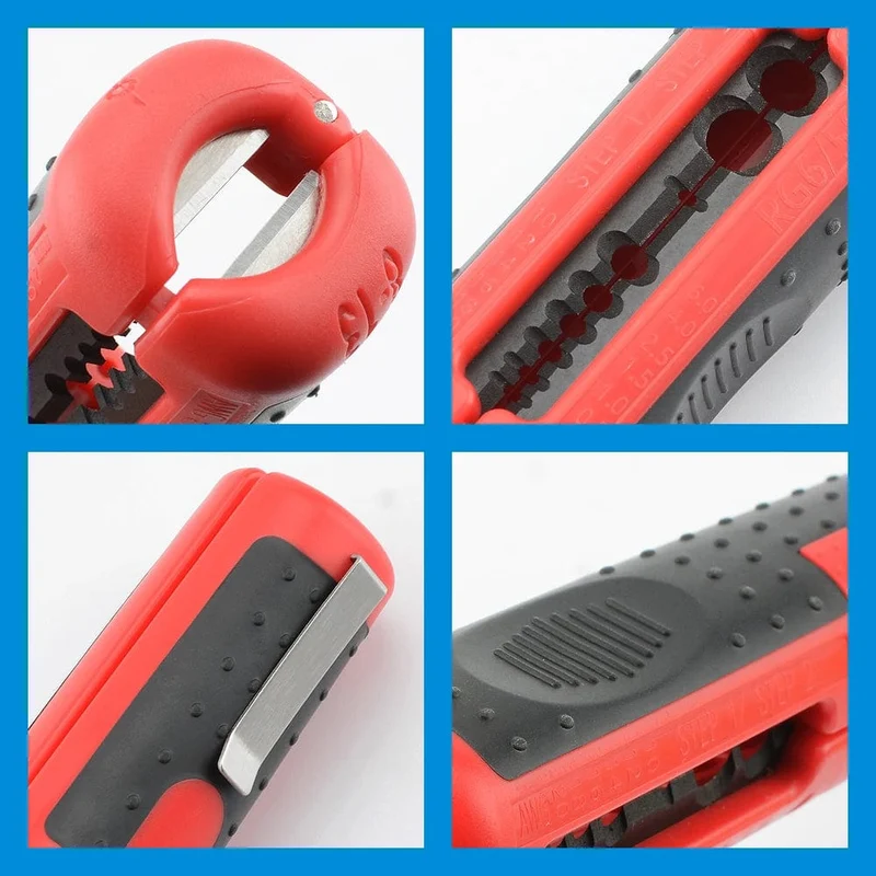 Multifunktionale Kabelabisolierzange, Zange, Handwerkzeug, Hardware-Werkzeug, tragbarer Anti-Rutsch-Griff, Streifen-Stiftclip