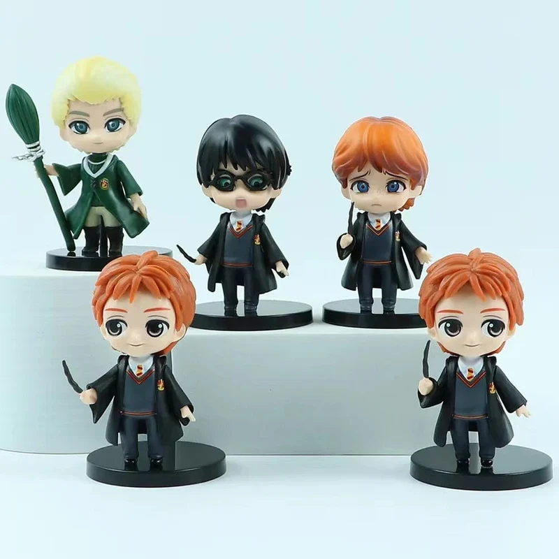Neu 10 Teile/satz Harry Potter Figuren Anime Q Version PVC Puppe Spielzeug Filme Auto Kuchen Dekoration Kinder Geburtstag Weihnachten Geschenk