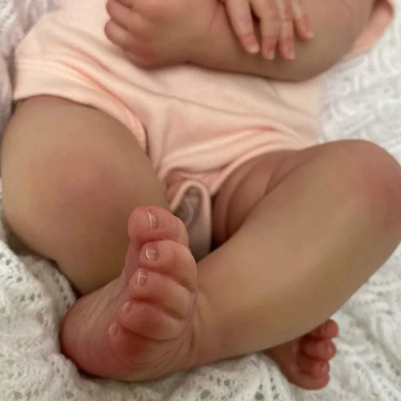 NPK 18 Zoll Reborn Babypuppe, Wiese, weicher Körper, 100 % handgefertigt, 3D-Haut mit sichtbaren Adern, Sammlerkunstpuppe, Weihnachtsgeschenk
