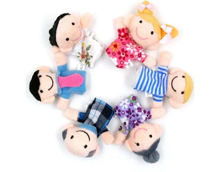 Baby Plüsch Spielzeug Finger Puppen Erzählen Geschichte Requisiten 10 stücke Tiere oder 6 stücke Familie Puppe Kinder Spielzeug Kinder Geschenk GYH