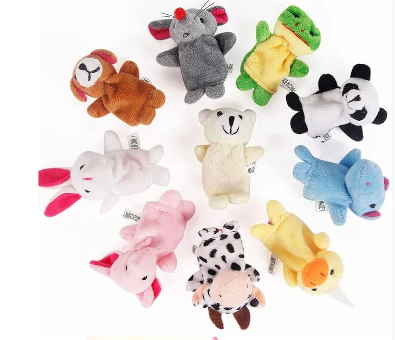 Baby Plüsch Spielzeug Finger Puppen Erzählen Geschichte Requisiten 10 stücke Tiere oder 6 stücke Familie Puppe Kinder Spielzeug Kinder Geschenk GYH