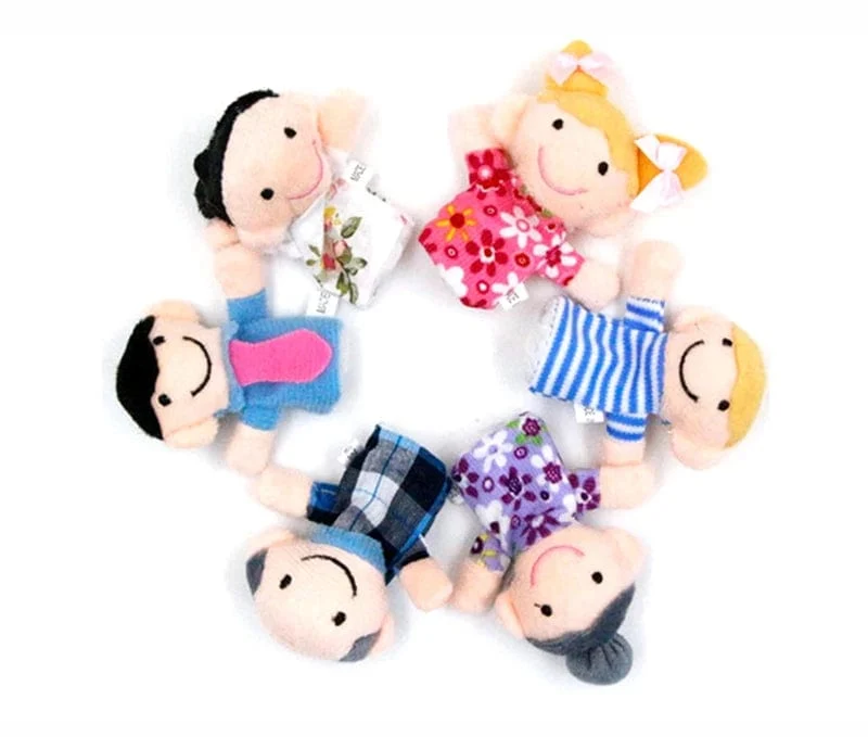 Baby Plüsch Spielzeug Finger Puppen Erzählen Geschichte Requisiten 10 stücke Tiere oder 6 stücke Familie Puppe Kinder Spielzeug Kinder Geschenk GYH
