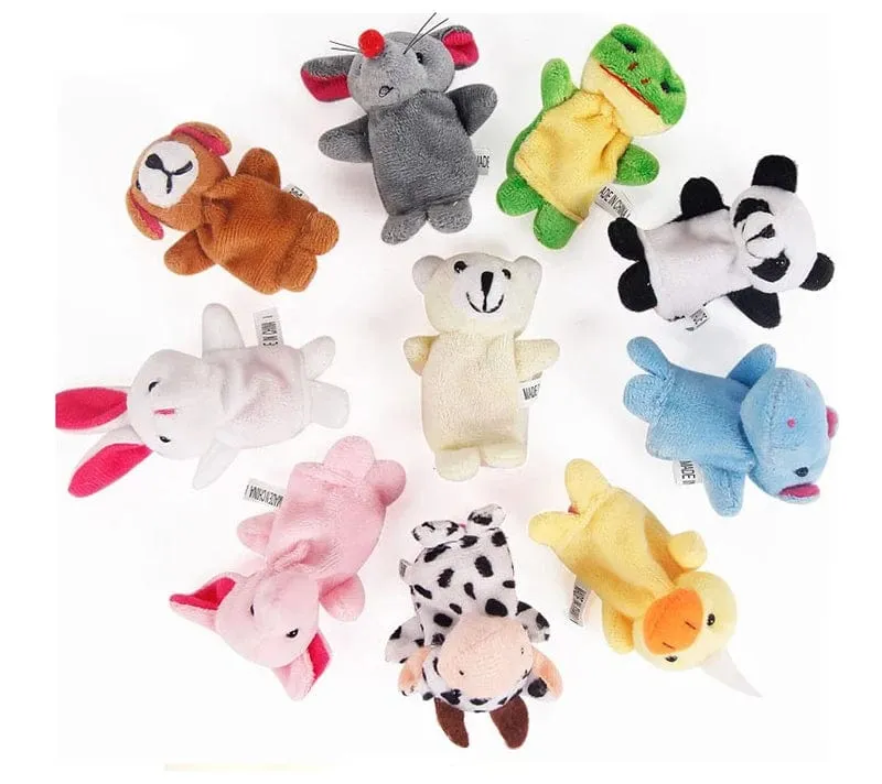 Baby Plüsch Spielzeug Finger Puppen Erzählen Geschichte Requisiten 10 stücke Tiere oder 6 stücke Familie Puppe Kinder Spielzeug Kinder Geschenk GYH