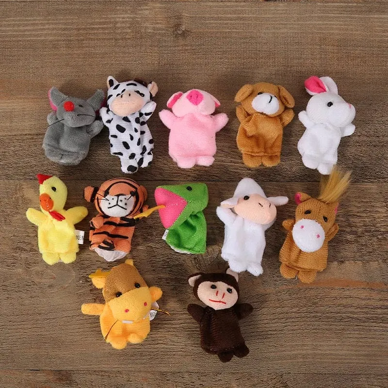 Baby Plüsch Spielzeug Finger Puppen Erzählen Geschichte Requisiten 10 stücke Tiere oder 6 stücke Familie Puppe Kinder Spielzeug Kinder Geschenk GYH