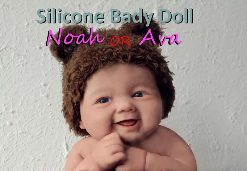 7" Junge Micro Frühchen Ganzkörper Silikon Lächeln Babypuppe "Noah" Lebensechte Mini Reborn Puppe Überraschung Kinder Anti-Stress