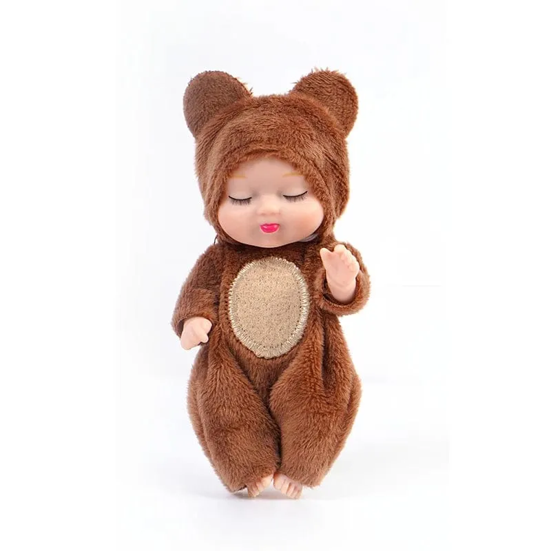 1 stücke 13 cm Schlaf Baby Puppe Neue Mode Simulation Wiedergeburt Puppen Mini Nette Puppe Cartoon Tier Kinder Spielzeug für Kinder Geburtstag Geschenk
