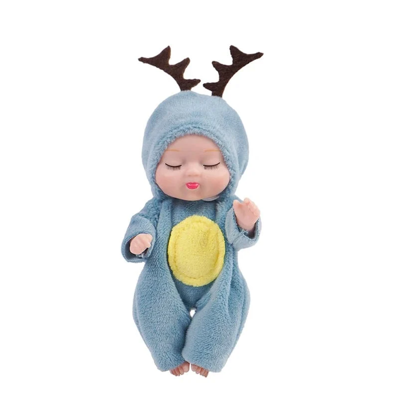 1 stücke 13 cm Schlaf Baby Puppe Neue Mode Simulation Wiedergeburt Puppen Mini Nette Puppe Cartoon Tier Kinder Spielzeug für Kinder Geburtstag Geschenk